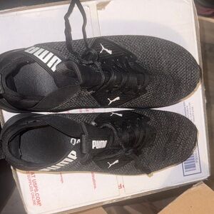 📌 Puma Tazon / T-Foam+ Black Knit Sneakers – Men’s 9